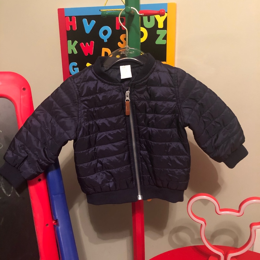 H&M navy blue bomber jacket
